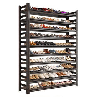 家用钢制鞋架门口简易金属鞋柜室内玄关儿童铁艺门后置物架铁架子