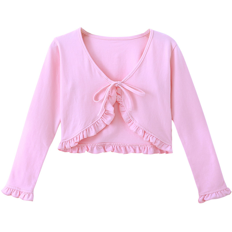 儿童外套女童舞蹈服装纯棉披肩芭蕾舞练功服春季长袖练舞跳舞外搭