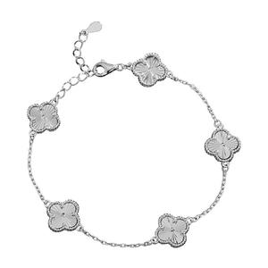 顺庆银楼S925纯银手链女四叶草手饰轻奢精致小众好运生日礼物纪念