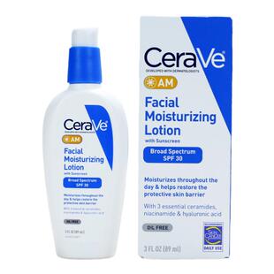 现货美版CeraVe适乐肤AM轻质日间保湿防晒面霜滋润修护乳液SPF30