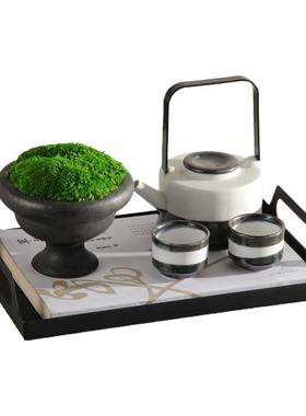 侘寂风新中式样板间装饰摆件