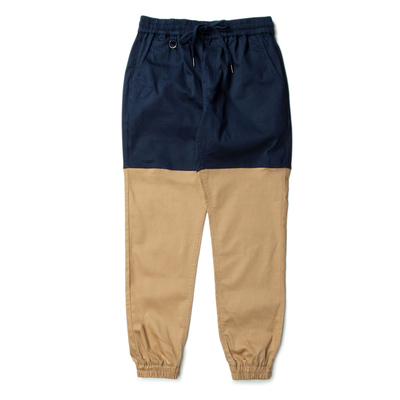 publish美国弹力撞色拼接束脚裤