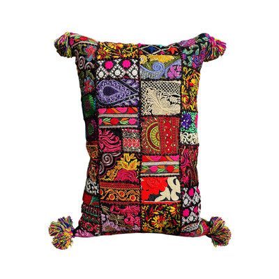 印度进口手绣长条靠枕民宿长抱枕