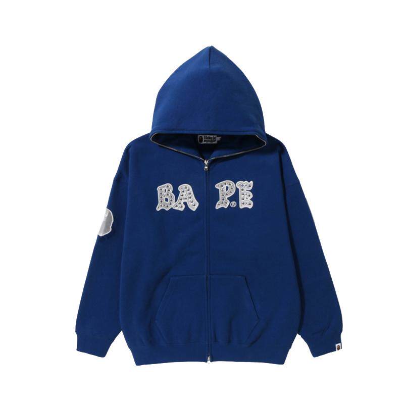 BAPE女装秋冬猿人字母连帽卫衣