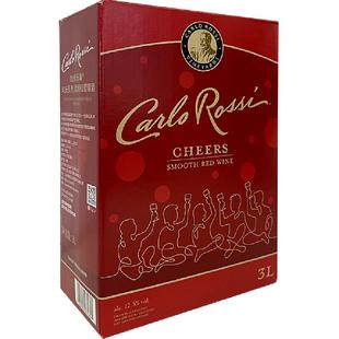 【进口】加州乐事欢庆系列柔顺红葡萄酒红酒3L盒装送礼聚会露营