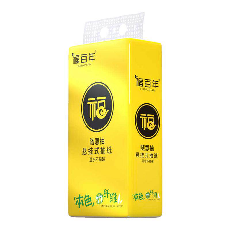 福百年320抽4层本色不漂白挂抽纸