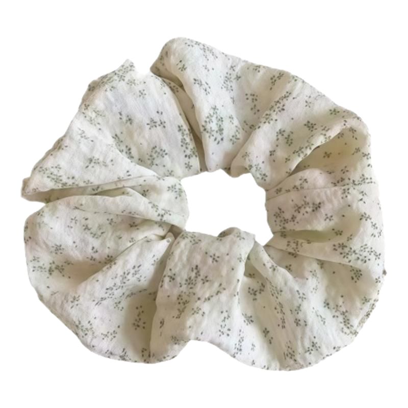 春夏豆沙绿清新碎花大肠发圈头饰