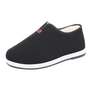 2025新款老北京布鞋棉鞋男羊毛加绒加厚防水防滑保暖一脚蹬爸爸鞋