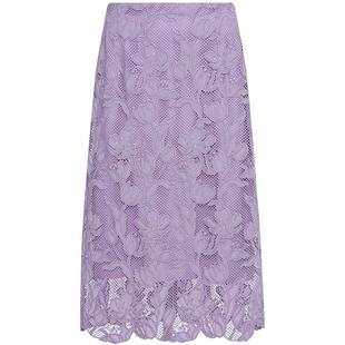 GEGINA吉吉娜女装水溶绣花蕾丝半身裙女高级柔美花卉裙子商场同款