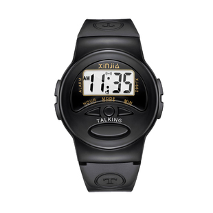 老人手表男女盲人用表语大声音音报时爸爸老年人智能大数字电子表