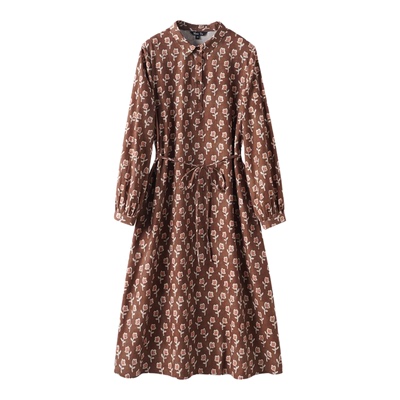 MaxTu美拉德风印花全棉连衣裙