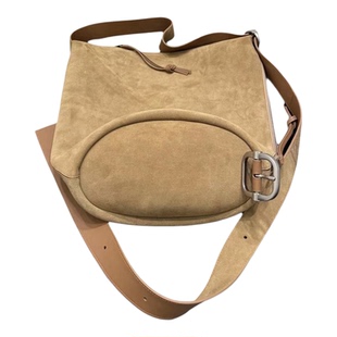 高丝光牛反绒高版本定制五金时髦横款斜挎包竖款水桶包百变造型