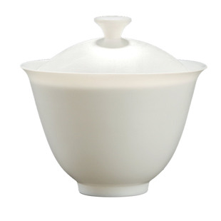 古垚/许瑞卿明皿手工德化白瓷盖碗薄胎泡茶碗三才茶碗/问鼎盖碗