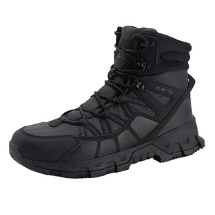 悍途户外雪地靴男冬季冰面防滑耐磨加绒保暖棉鞋女黑色高帮滑雪鞋