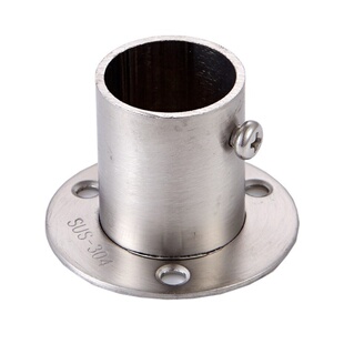 凉衣杆支架托挂衣杆固定托浴帘杆晾衣杆固定座法兰盘底座窗帘杆座