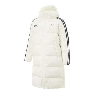 李宁防泼水连帽男女同款长羽绒服