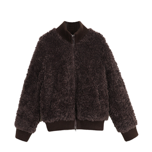 pusumede 松弛有度 甄选高级感仿皮草外套女加厚保暖短款毛毛外套