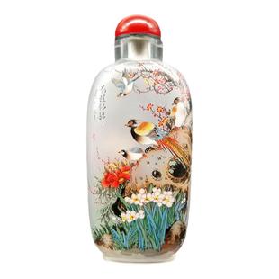 高档内画鼻烟壶纯手工艺品小摆件送领导老师商务礼事可题字