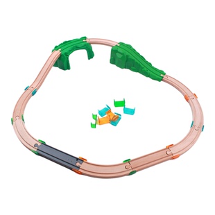 轨道固定器 木质轨道坡轨配件 兼容木制磁性小火车头儿童益智玩具