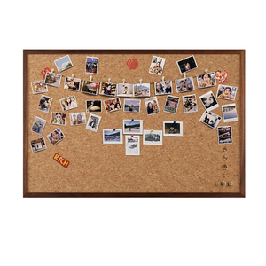 Brandland黑胡桃实木框碎花软木板拍立得照片墙背景板相片展示墙记事板留言板愿景板钉板墙上展示板软木墙板