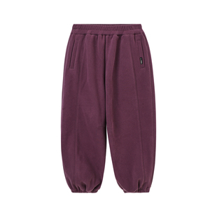 布丁哈鲁冬装童装女童洋气裤子2026秋冬款儿童百搭加绒休闲卫裤