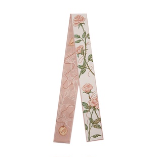 CARELESSLY 小意达的花儿 原创桑蚕丝丝巾发带绑包真丝飘带领巾女