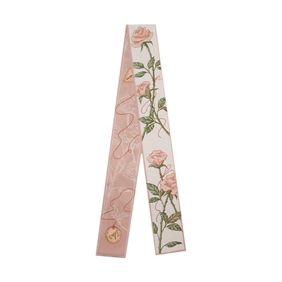 法式飘带真丝丝巾女夏季