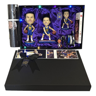斯蒂芬库里手办人偶模型生日礼物礼盒套装高档篮球创意周边送男生