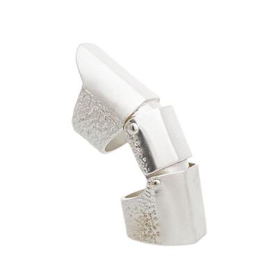 MARSS925纯银戒指三节先锋朋克