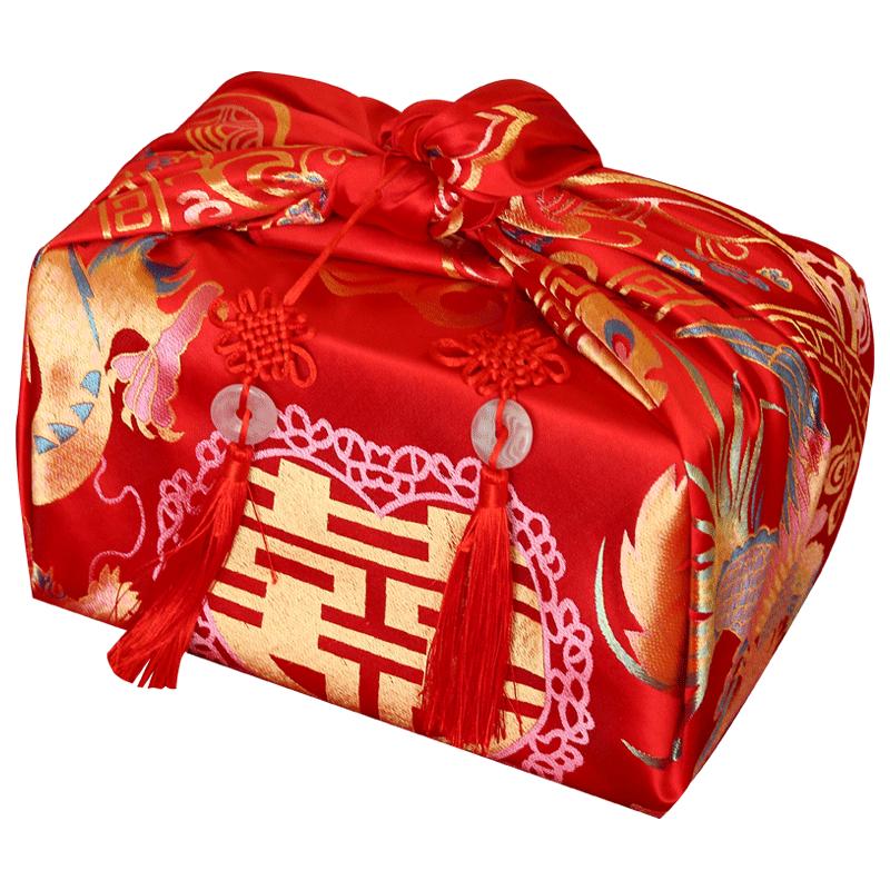 刺绣包袱皮陪嫁结婚织锦缎
