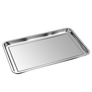 304不锈钢托盘方盘长方形烧烤盘子烤鱼盘蒸鱼菜盘饺子盘烤箱超大