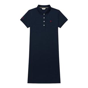 【专柜正品】Hazzys哈吉斯素色POLO连衣裙女士夏季休闲针织裙子