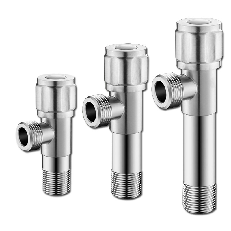 加长角阀304不锈钢热水器水龙头马桶开关冷热三角阀加长款超特长