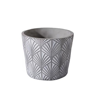 北欧风格水泥花盆ins桌面式客厅办公多肉仙人掌种植花盆带三角架