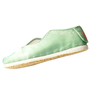 内联升布鞋女春季新款博物汉字鸟虫篆女鞋手工千层底汉服鞋BW8697