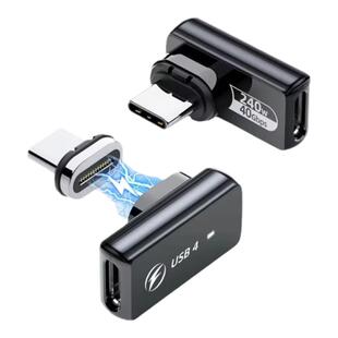 typec磁吸转接头USB4转接器MacBook电脑PD140W手机快充支持雷电4