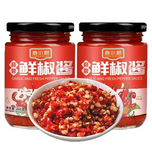 鲜椒酱蒜蓉酱辣椒酱剁椒酱双椒彩椒酱下饭菜酱拌饭面下饭火锅0脂
