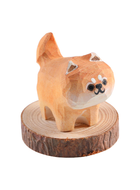 治愈系小猫小狗柴犬桌面摆件装饰