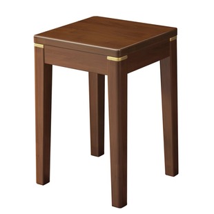 实木方凳家用凳子新中式客厅简易可叠放矮凳餐桌凳圆凳收纳高板凳