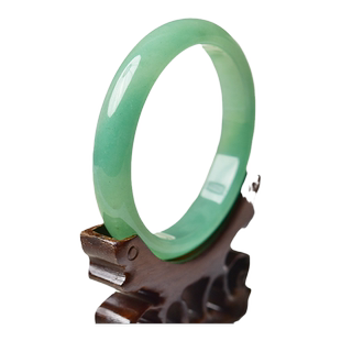 东陵玉手镯女东海水晶玛瑙玉髓翡翠碧绿色玉石砂金石手链串玉镯子