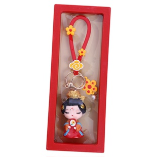 河南洛阳文创纪念品唐仕女钥匙扣武则天挂件西安旅游特色伴手礼物