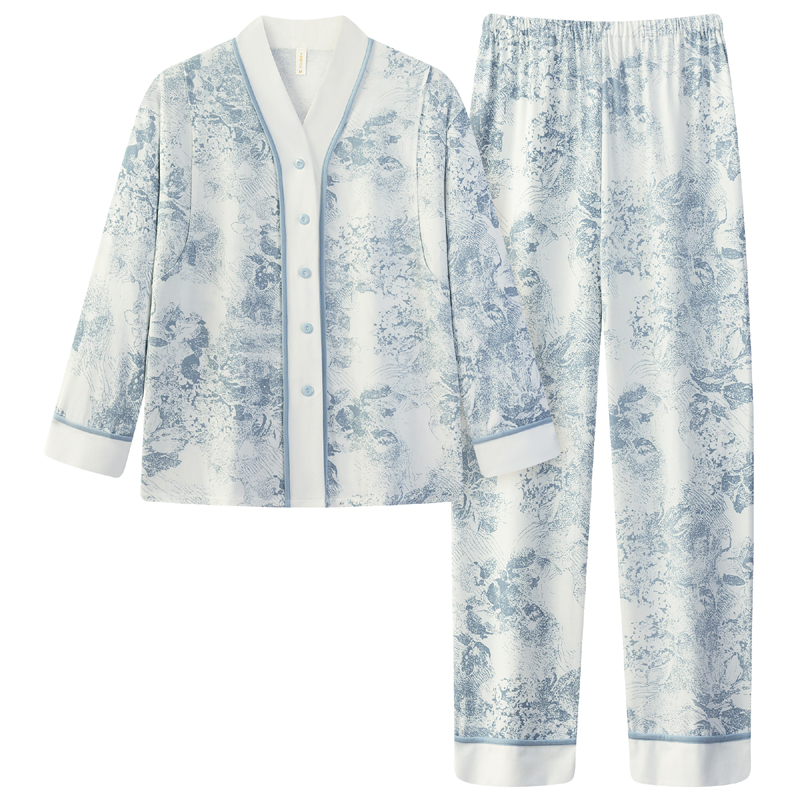 带胸垫月子服春秋纯棉产后产妇哺乳家居服夏季薄款孕妇睡衣喂奶衣