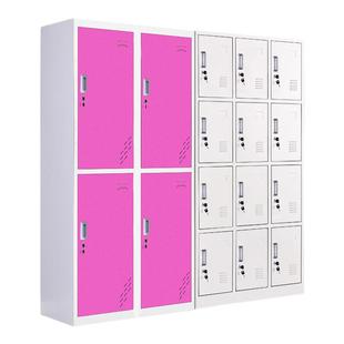 定制铁皮柜更衣柜员职工换衣带锁健身房储物柜箱包寄存碗柜鞋柜子