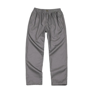 男士冬季加绒保暖简约百搭高档休闲裤拉链口袋宽松耐脏直筒裤棉裤