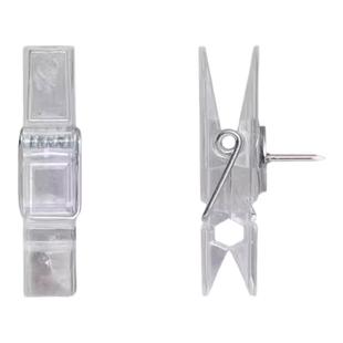 透明照片夹ins图钉夹子挂钩幼儿园留言毛毡板钉子工字钉卡片相片展示夹软木板毛毡墙diy明信片固定挂墙装饰钉