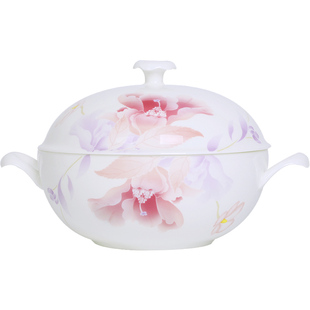 华光国瓷骨瓷餐具套装4-10人份中式简约结婚送礼餐具碗碟礼盒套装