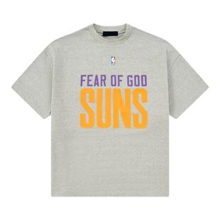 NBA SUNS X FEAR OF GOD ESSENTIALS太阳队联名款休闲字母短袖t恤