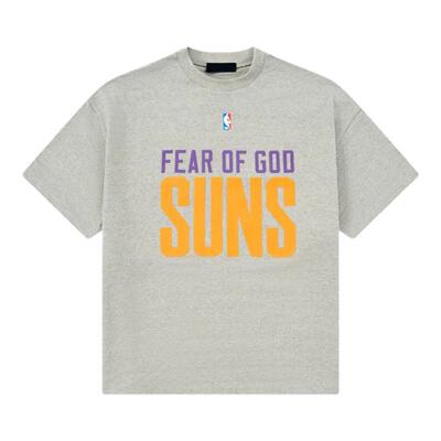 NBA SUNS X FEAR OF GOD ESSENTIALS太阳队联名款休闲字母短袖t恤