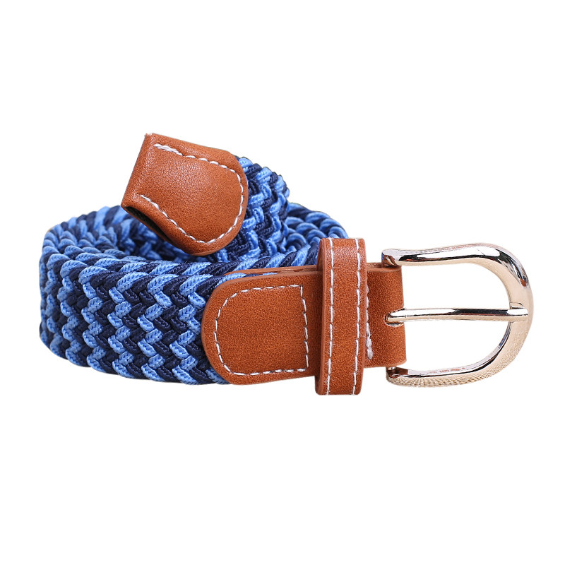 中小学生裤带女男生腰带松紧搭配校服编织弹力军训儿童皮带小孩子