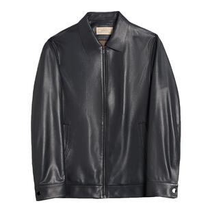 行政皮夹克 GORNIA/格罗尼雅男士皮衣柔软羊皮革雅痞翻领干部夹克